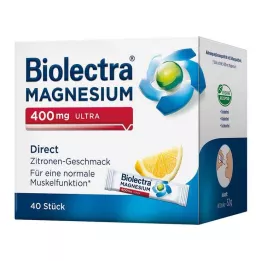 BIOLECTRA Magnésium 400 mg ultra Direct Citron, 40 Comprimés