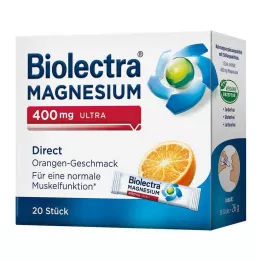 BIOLECTRA Magnésium 400 mg ultra Direct Orange, 20 comprimés