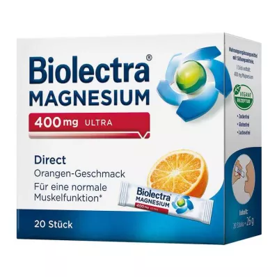Biolectra Magnésium 400 mg Ultra Direct Orange, 20 pc Biolectra Magnésium 400 mg Ultra Direct Orange, 20 pc
