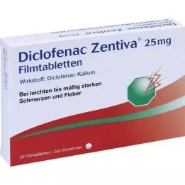 DICLOFENAC Zentiva 25 mg comprimés pelliculés, 20 pc