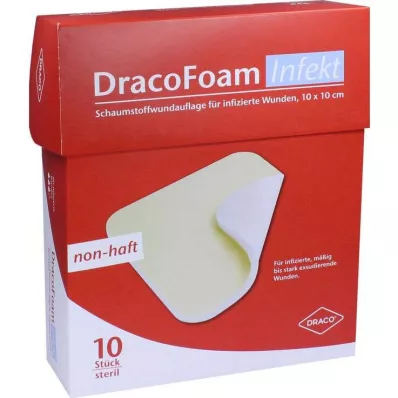 DRACOFOAM Pansement mousse Infekt 10x10 cm, 10 pces