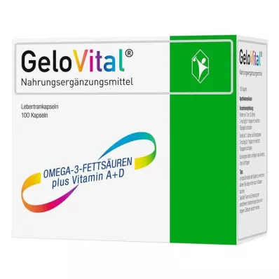 GELOVITAL Complément alimentaire Huile de foie de morue en gélules, 100 gélules