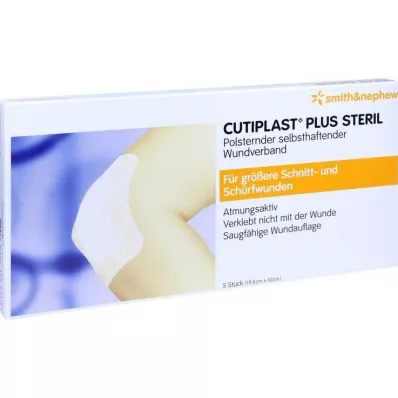 Cutiplast Plus Bandage stérile 10x19,8 cm, 5 pc