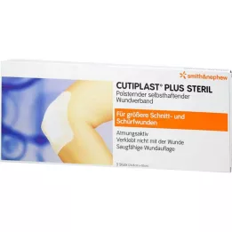 CUTIPLAST Pansement Plus stérile 10x24,8 cm, 5 pces