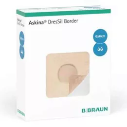ASKINA DresSil Border Sil.Schaumst.V.6x6 cm, 10 pces