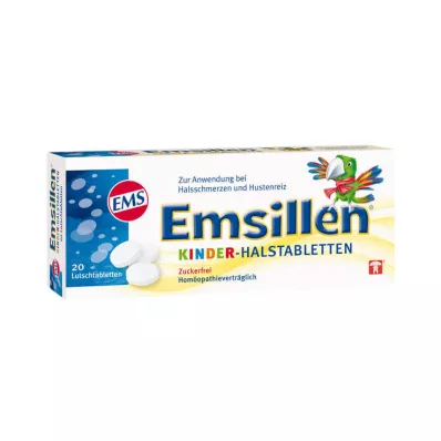 EMSILLEN Pastilles pour la gorge Kinder Vanille, 20 pcs