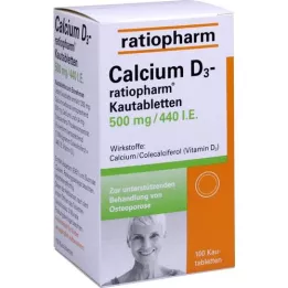 CALCIUM Comprimés à mâcher D3-ratiopharm, 100 pc