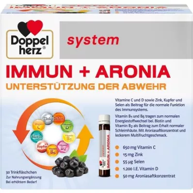 DOPPELHERZ Ampoules Immun+Aronia system, 30 pièces