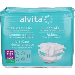 ALVITA Slip dincontinence All-in-One maxi xl nuit, 20 pièces