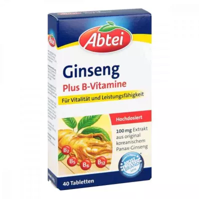 ABTEI Comprimés de vitamines B Ginseng Plus, 40 comprimés ABTEI Comprimés de vitamines B Ginseng Plus, 40 comprimés