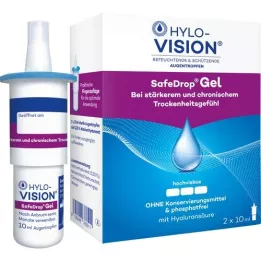 HYLO-VISION Gouttes oculaires SafeDrop Gel, 2X10 ml