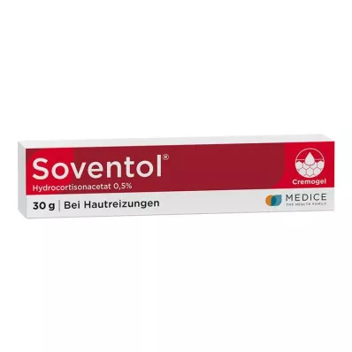 Soventol HydroCortisone Acétate 0,5% Cremogel pour inflammation cutanée, 30 g