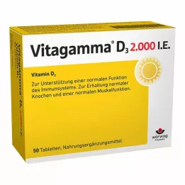 VITAGAMMA D3 2.000 I.U. Vitamine D3 NEM Comprimés, 50 pcs