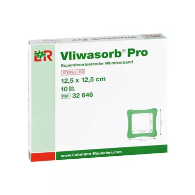 Vliwasorb Pro Suberabsorb.Komp.steril 12,5x12,5 cm, 10 pc