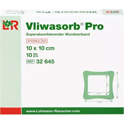 VLIWASORB Comp. stérile Pro superabsorb. 10x10 cm, 10 pces