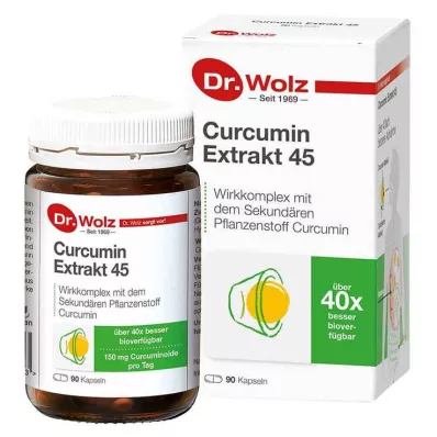 CURCUMIN EXTRAKT 45 Capsules du Dr. Wolz, 90 pièces