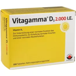 VITAGAMMA D3 2.000 I.U. Vitamine D3 NEM Comprimés, 200 pc