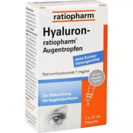 HYALURON-RATIOPHARM Gouttes pour les yeux, 2X10 ml