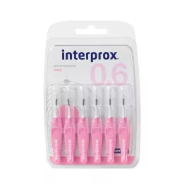INTERPROX Brosse interdentaire nano rose, blister, 6 pces