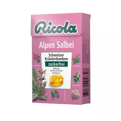 Ricola sans sucre boîte de bonbons à la sauge alpine, 50 g Ricola sans sucre boîte de bonbons à la sauge alpine, 50 g