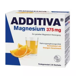 ADDITIVA Sachets de magnésium 375 mg orange, 20 pcs
