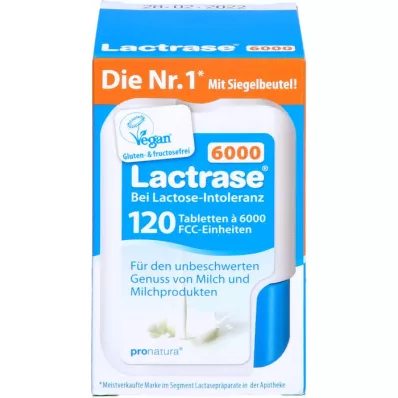 LACTRASE 6.000 FCC Comprimés dans un distributeur à clic, pack de 2, 2X120 pcs