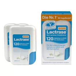 LACTRASE 6.000 FCC Comprimés dans un distributeur à clic, pack de 2, 2X120 pcs