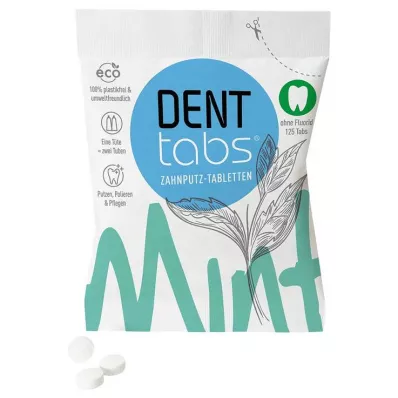 DENTTABS Comprimés dentifrice stevia-mint sans fluor, 125 pces