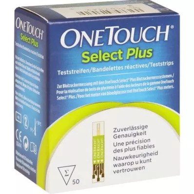 ONE TOUCH Bandelettes de test de la glycémie Select Plus, 50 pièces