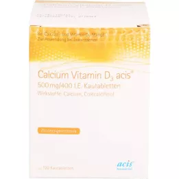 CALCIUM VITAMIN D3 acis 500 mg/400 U.I. à croquer, 120 comprimés