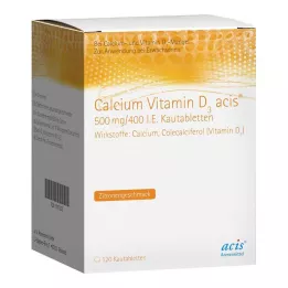 CALCIUM VITAMIN D3 acis 500 mg/400 U.I. à croquer, 120 comprimés