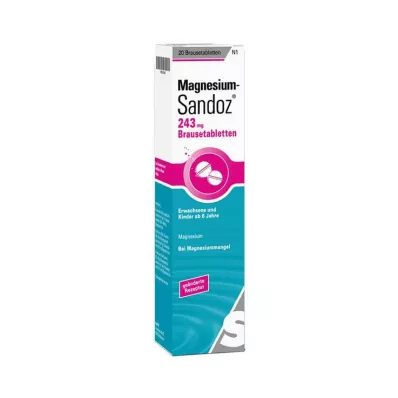MAGNESIUM SANDOZ 243 mg Comprimés effervescents, 20 pces MAGNESIUM SANDOZ 243 mg Comprimés effervescents, 20 pces
