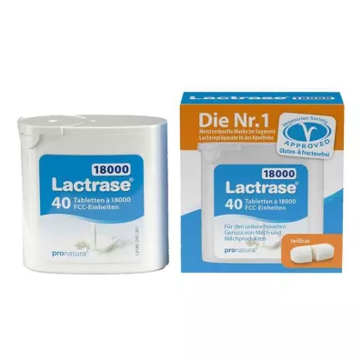 Lactrase 18 000 FCC comprimés en distributeur, 40 pc