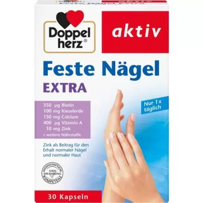 DOPPELHERZ Gélules pour ongles solides Extra, 30 capsules