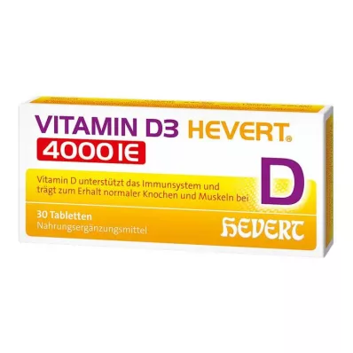 VITAMIN D3 HEVERT 4.000 U.I. comprimés, 30 pc