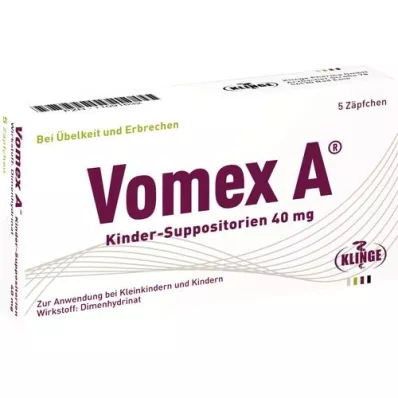 VOMEX Suppositoires A pédiatriques 40 mg, 5 pces