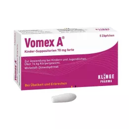 VOMEX Suppositoires A pédiatriques 70 mg forte, 5 pces