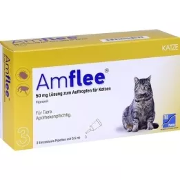 AMFLEE 50 mg Solution spot-on pour chats, 3 pces