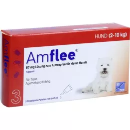 AMFLEE 67 mg Lait spot-on pour petits chiens 2-10kg, 3pcs