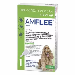 AMFLEE 134 mg Lait spot-on pour chiens de taille moyenne 10-20kg, 3pcs