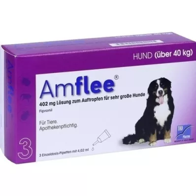 AMFLEE 402 mg Lait spot-on pour chiens très grands 40-60kg, 3pcs