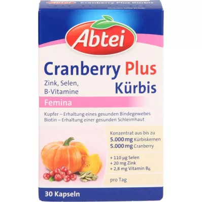 ABTEI Gélules à la citrouille plus cranberry, 30 gélules