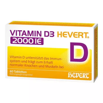 Vitamine D3 Hevert 2 000 UI comprimés, 60 pc Vitamine D3 Hevert 2 000 UI comprimés, 60 pc