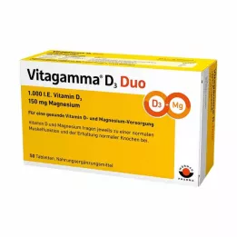 VITAGAMMA D3 Duo 1.000 I.E Vit.D3 150mg Magnes.NEM, 50 pcs