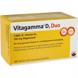 VITAGAMMA D3 Duo 1.000 I.E Vit.D3 150mg Magnes.NEM, 100 pc