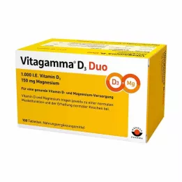 VITAGAMMA D3 Duo 1.000 I.E Vit.D3 150mg Magnes.NEM, 100 pc