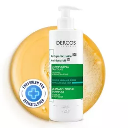 VICHY DERCOS Shampooing antipelliculaire cuir chevelu gras, 390 ml