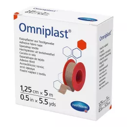 OMNIPLAST Pansement adhésif textile 1,25 cmx5 m, 1 pc