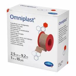 OMNIPLAST Pansement de fixation textile 2,5 cmx9,2 m, 1 pc