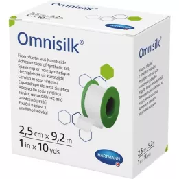 OMNISILK Pansement de fixation en soie artificielle 2,5 cmx9,2 m, 1 pc